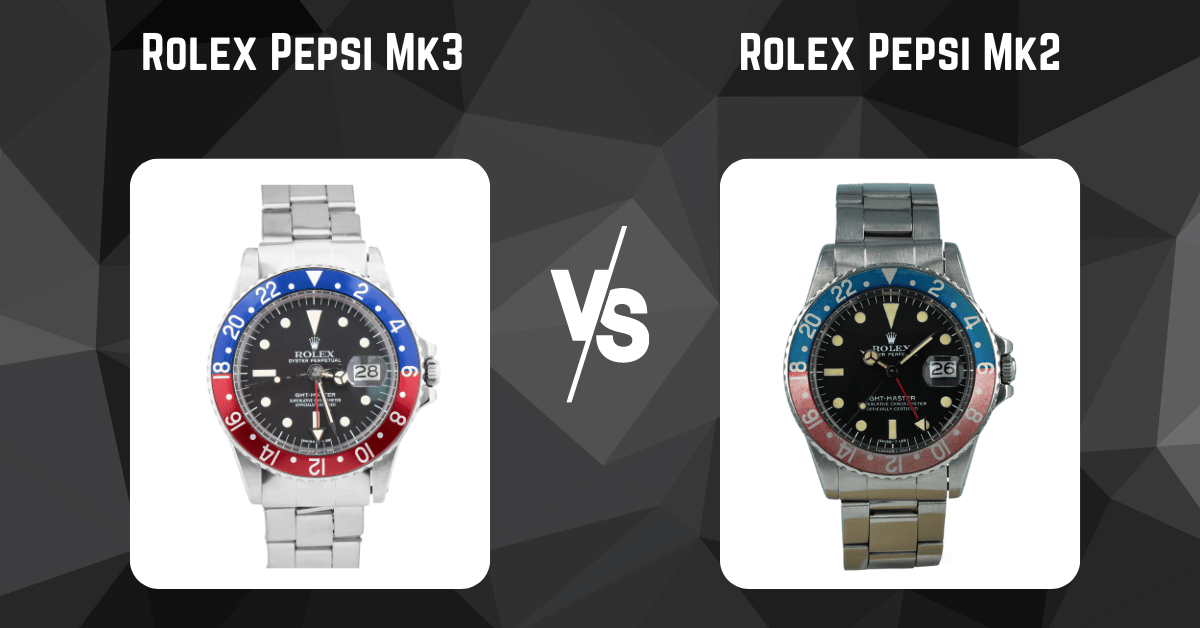 Rolex Pepsi Mk2 vs Rolex Pepsi Mk3