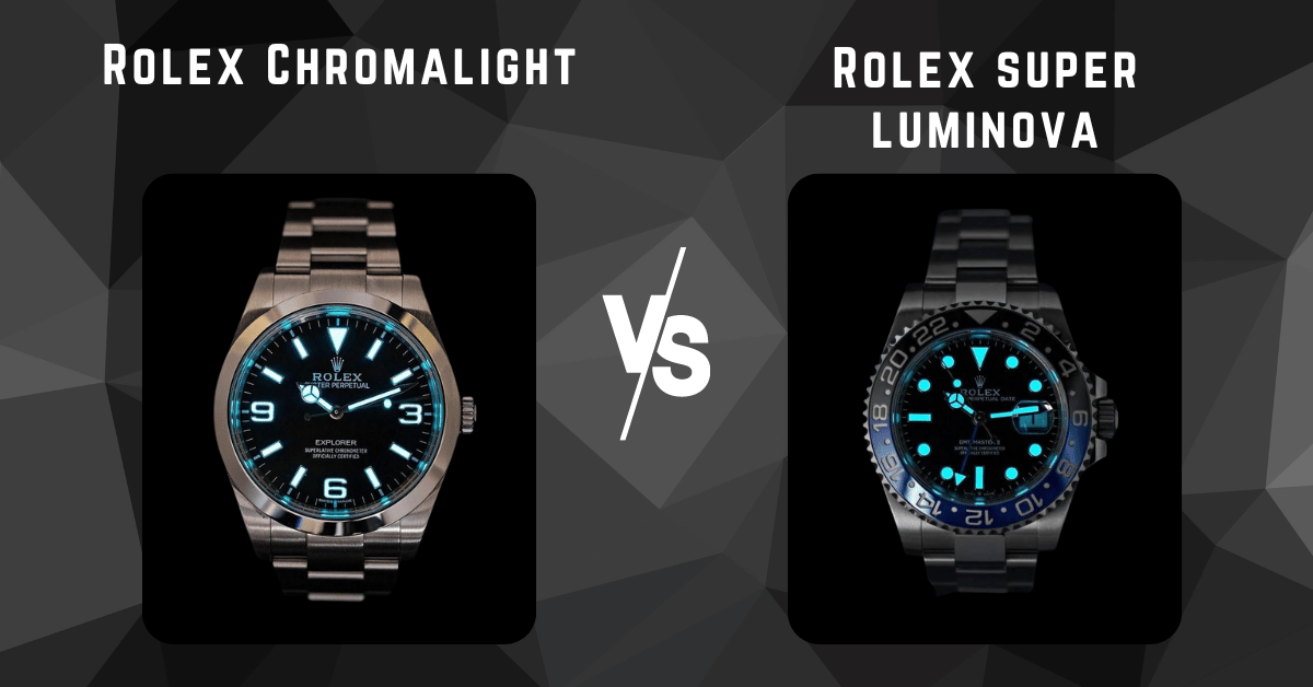 Rolex Chromalight vs Rolex Super Luminova