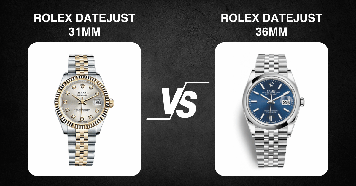 rolex datejust 31mm vs rolex datejust 36mm