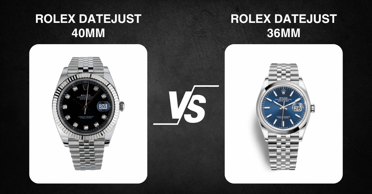 rolex datejust 36mm vs rolex datejust 40mm