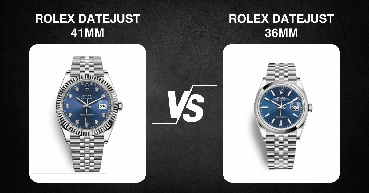 rolex datejust 36mm vs rolex datejust 41mm