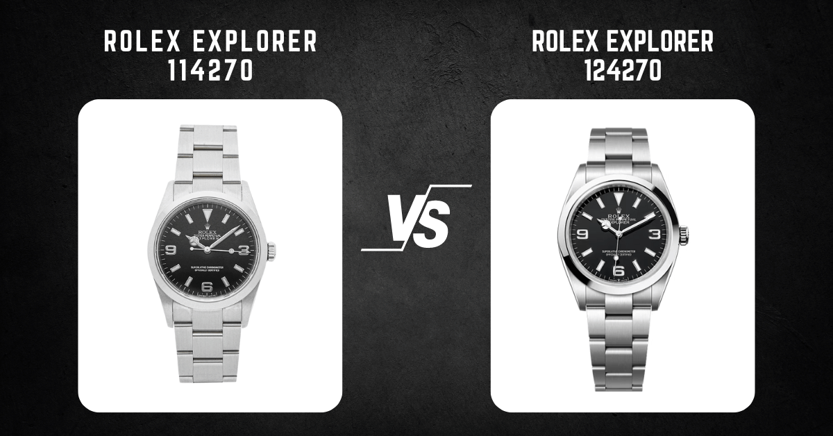 rolex explorer 114270 vs rolex explorer 124270