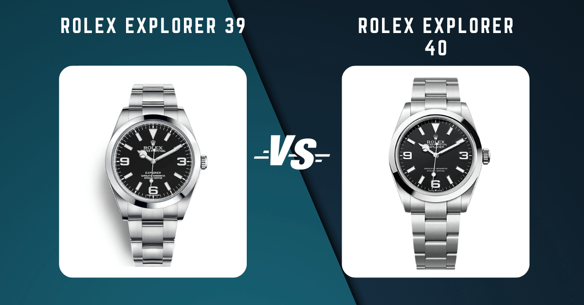 rolex explorer 39 vs rolex explorer 40