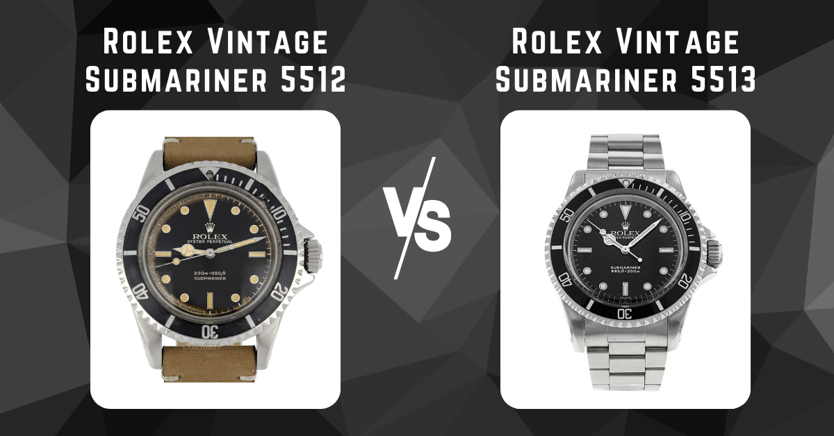 rolex vintage submariner 5512 vs rolex vintage submariner 5513