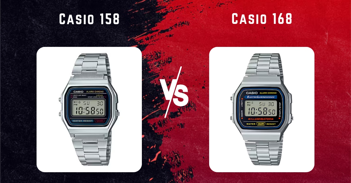 casio 158 vs casio 168