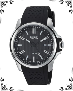 Citizen Eco-Drive Weekender Mens Watch, Stainless Steel with Polyurethane Strap