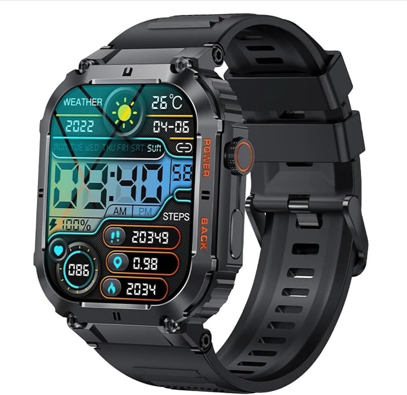 Rugged Military Smart Watch for OnePlus Nord CE 3 Lite with Bluetooth