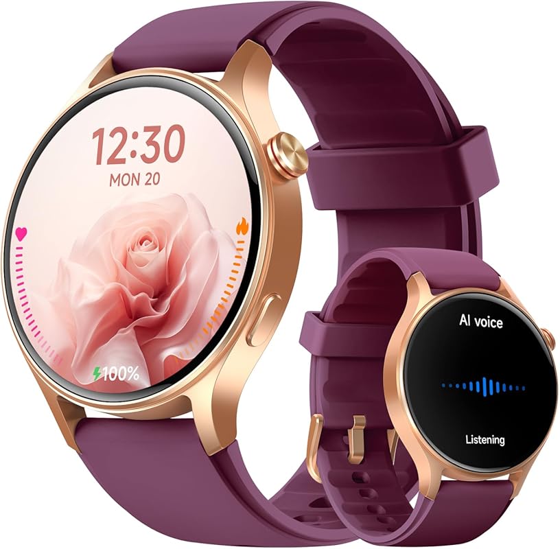 1.32 Inch AMOLED Smart Watch for Women with Bluetooth Calling SpO2 Mon